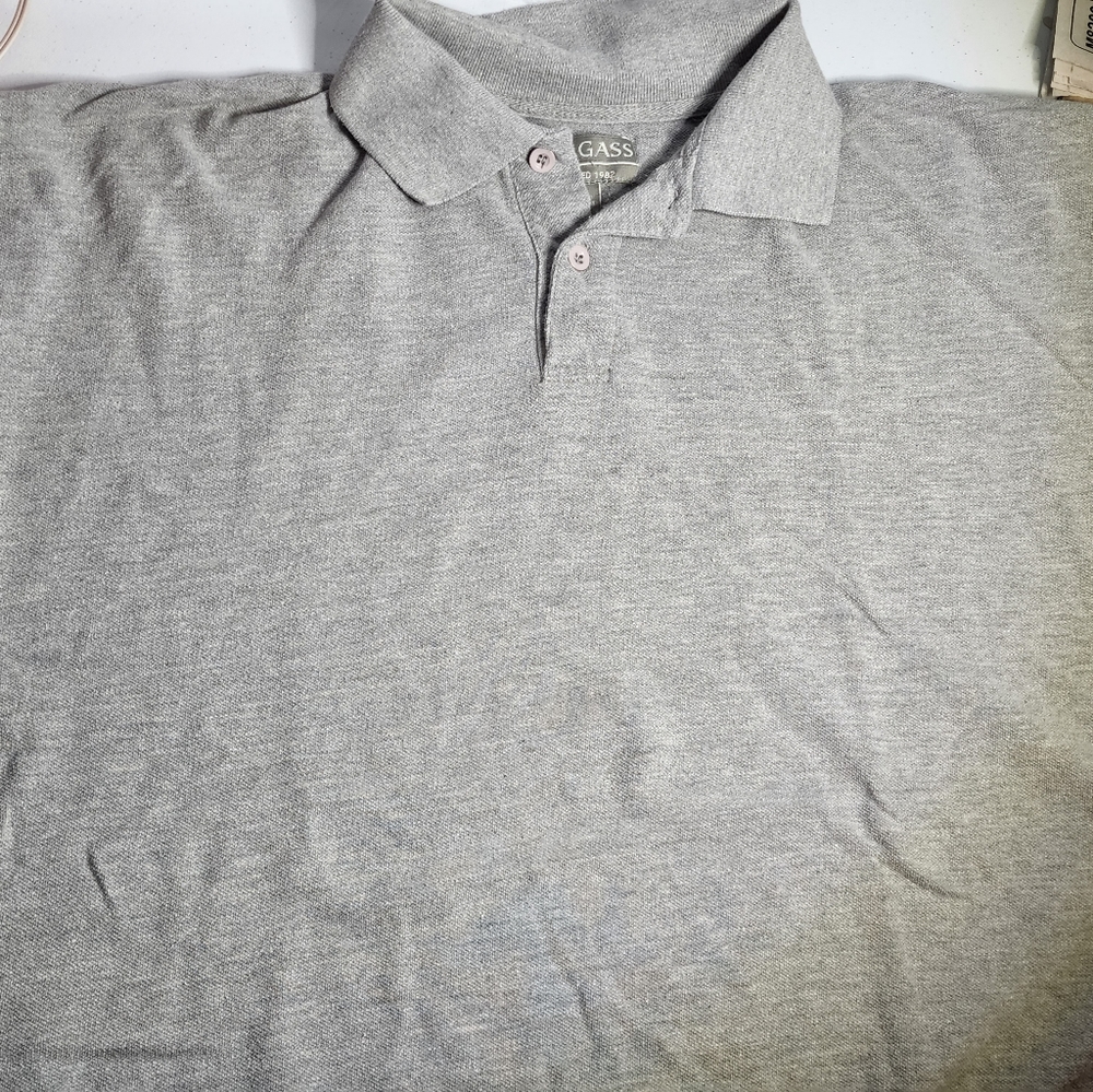 WR Gass Men XL Grey Heavy Polo Shirt